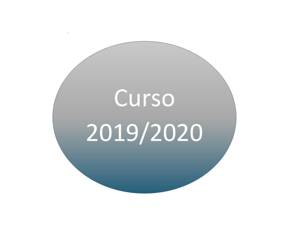 Círculo con rótulo curso 2019/2020