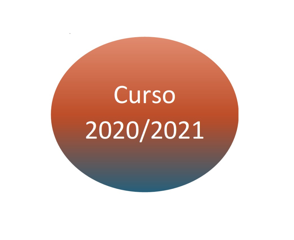 Círculo con rótulo "Curso 2020/2021"